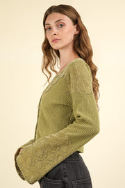 Noreen Knit Top - Olive