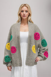 Le cardigan en tricot Fuzzy Smile