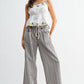 Greta Wide Leg Pants With Drawstring