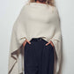 Raquel Asymmetrical Back Slit Knit Poncho
