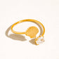 Lumirae 18K Gold Non-Tarnish Shell CZ Open Ring