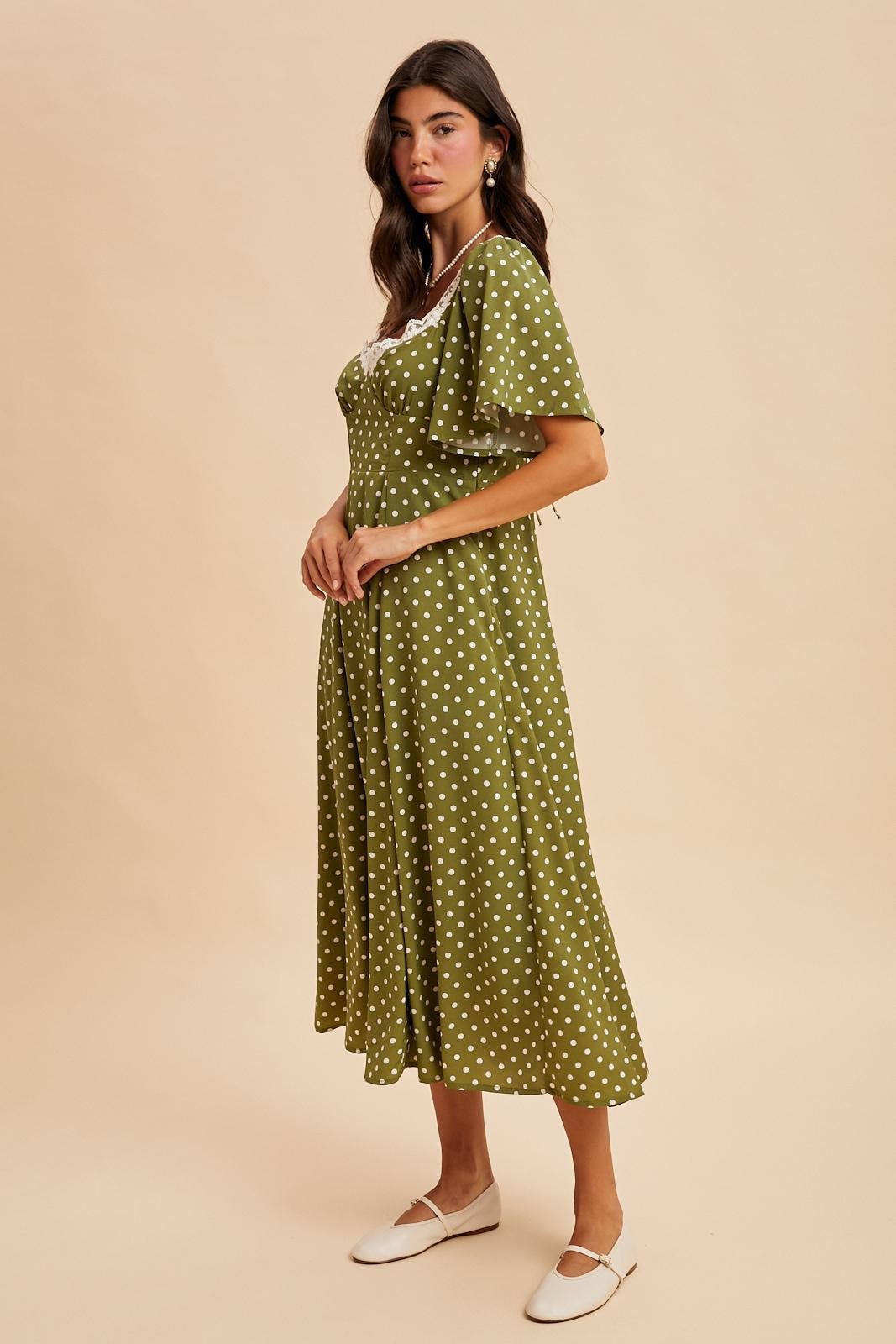 Minka Polka Dot Midi Dress