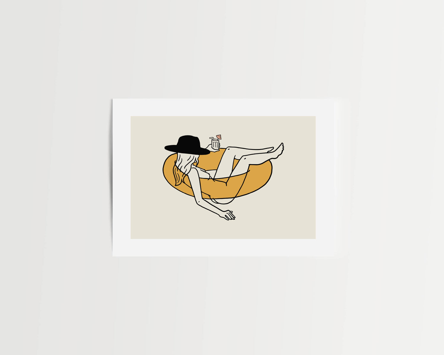 Float Cowgirl Western Art Print