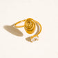 Solenya 18K Gold Non-Tarnish Seashell CZ Statement Ring