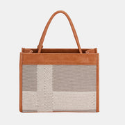 Bolso tote con rayas en contraste de David Jones