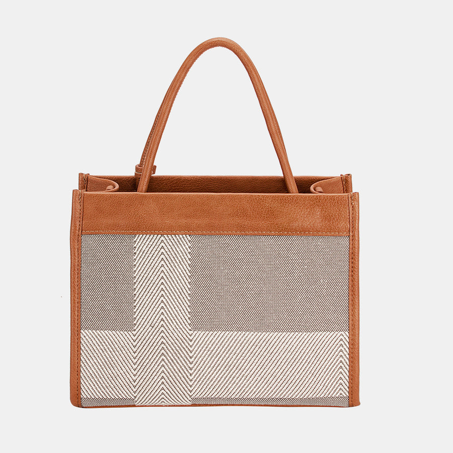 David Jones Striped Contrast Tote Bag