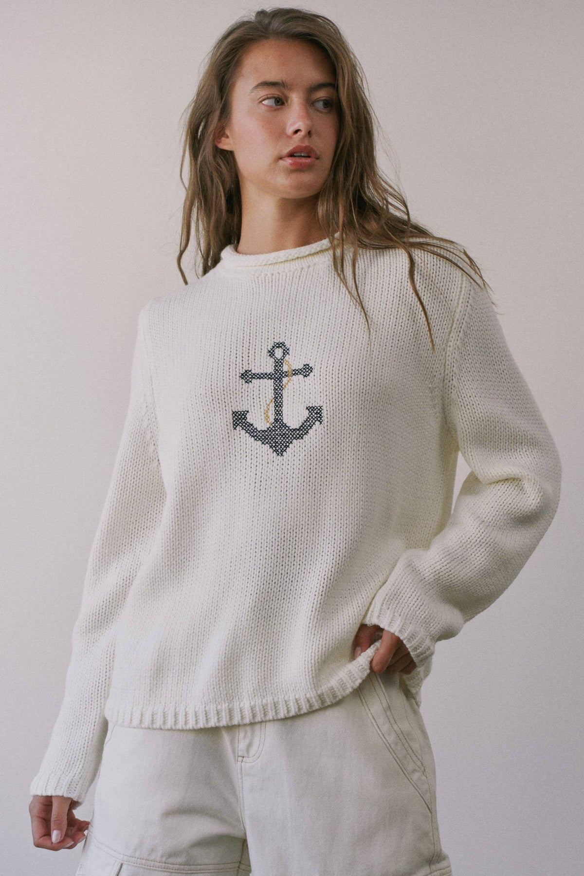 Coastal Anchor Knit Sweater