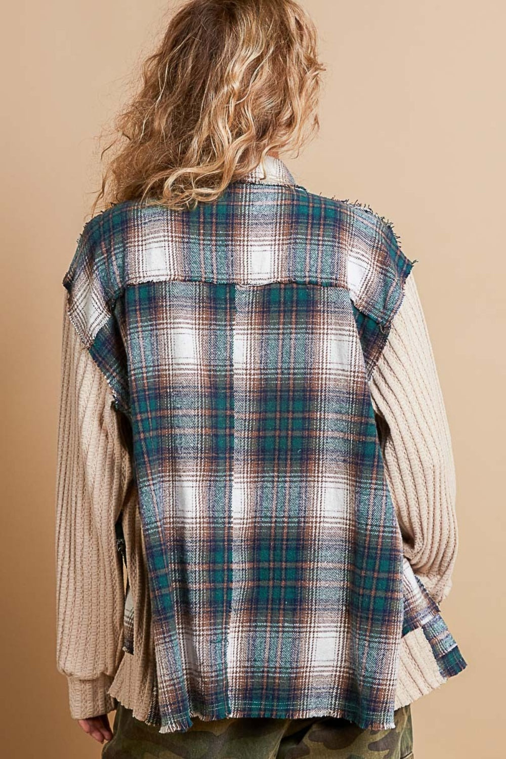 Fritz Plaid Contrast Shacket