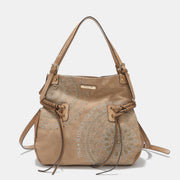 Nicole Lee USA Inlaid Rhinestone Embroidery Hobo Bag