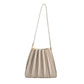 Carrie Pleated Vegan Shoulder Bag - Bone