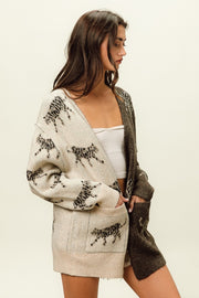 Split Minds Contrast Cardigan