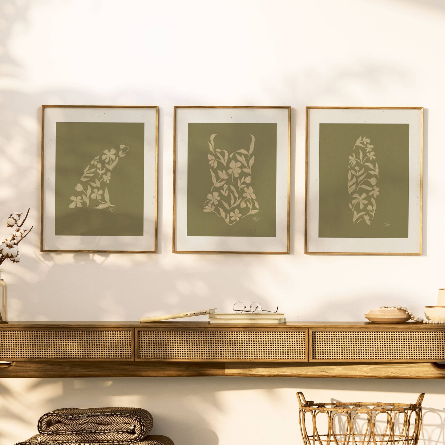 Green Floral Fin | Surf Inspired Print