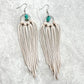Bozeman Fringe Earrings w/ Turquoise Beads
