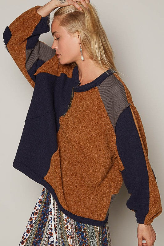 Jillian Color Block Sweatshirt