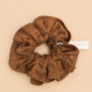 Brown Eyelet and Faux Suede Floral Mega Scrunchies