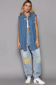 Emilia Striped Denim Shirt