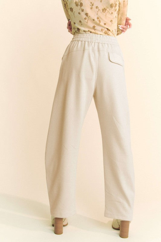 Braxton Drawstring Wide Leg Sweatpants