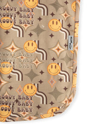 Extra Large Organic Cotton Baby Swaddle, 47"x47", Groovy