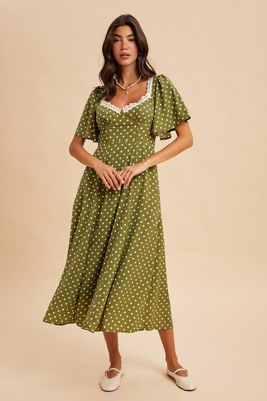 Minka Polka Dot Midi Dress
