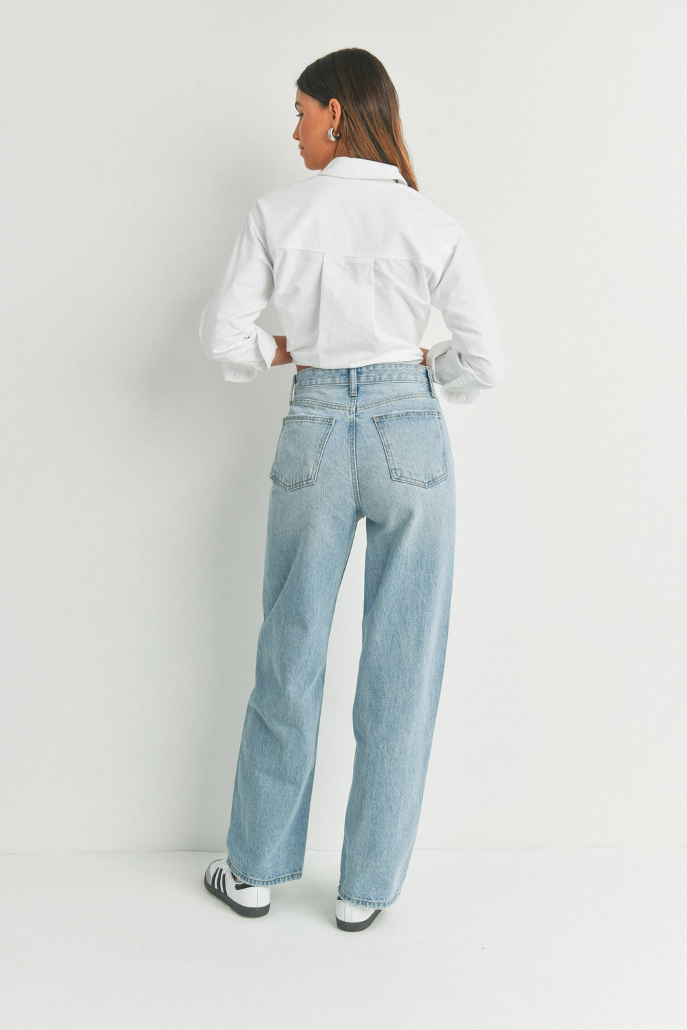 High Waisted Skater Jean - Light Wash