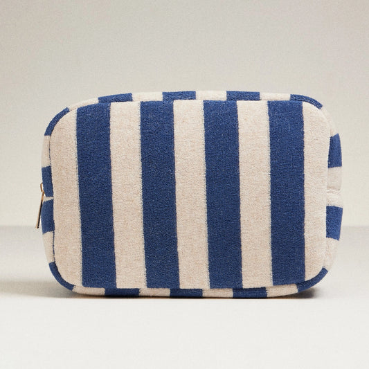Terry Fabric Striped Multi-Purpose Pouch