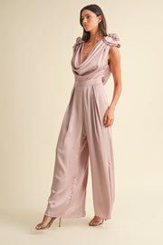 Bobbi Deep Cowl Neck Jumpsuit