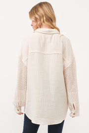 Rhodes Textured Openwork Shirt