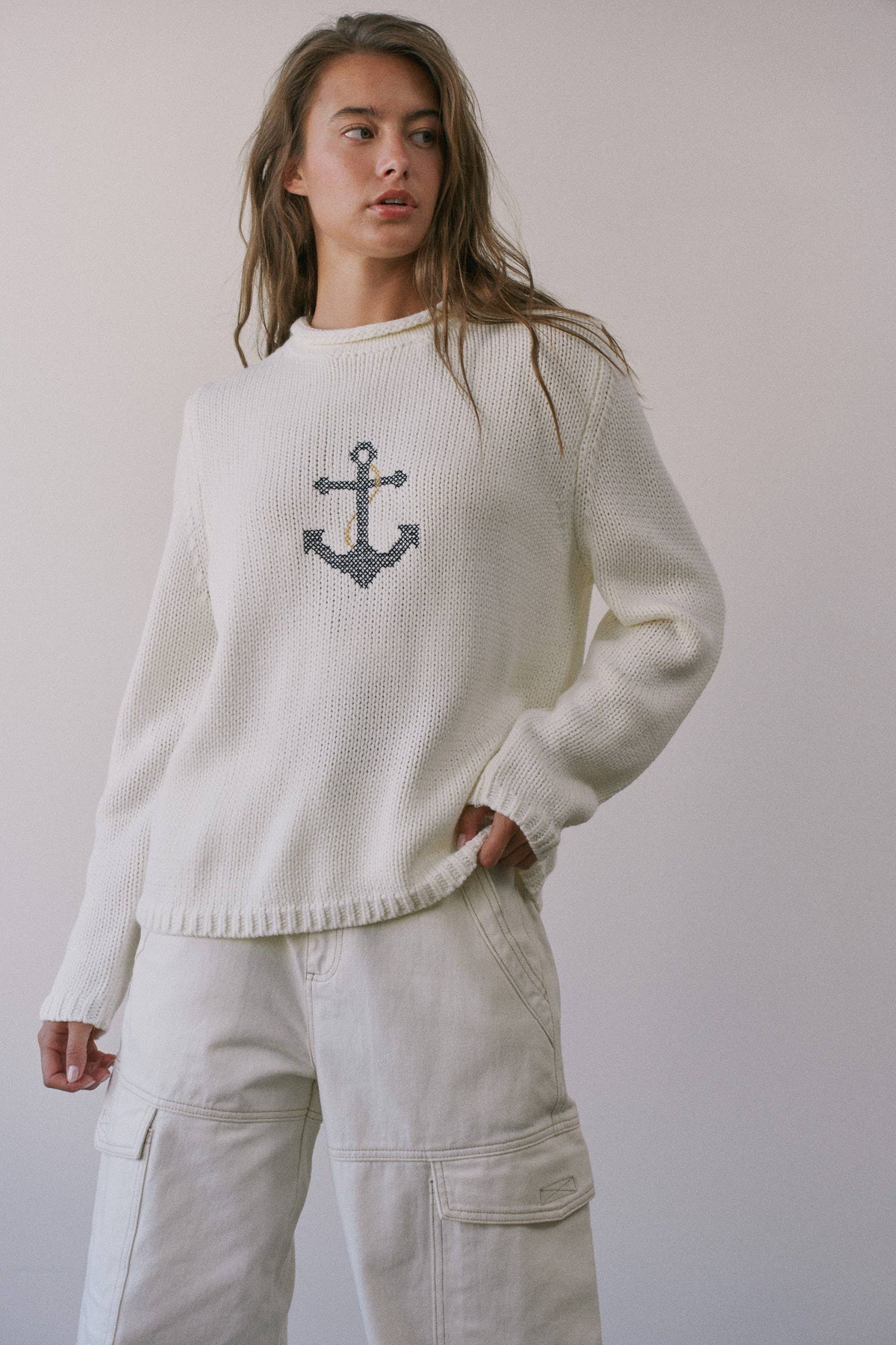 Coastal Anchor Knit Sweater
