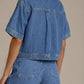 Sally Cropped Denim Top