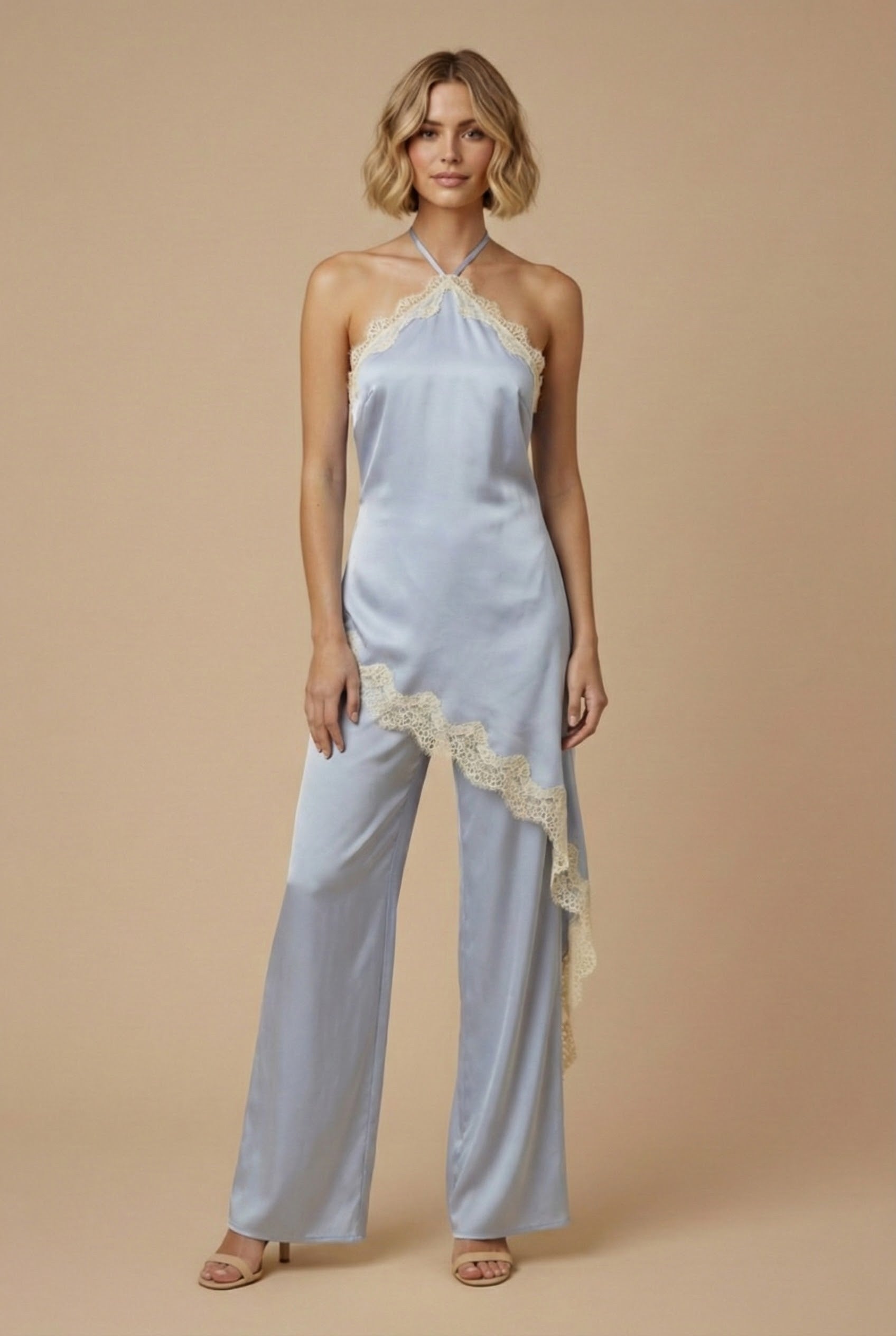 Cora Satin Lace Jumpsuit – AuggieandZo