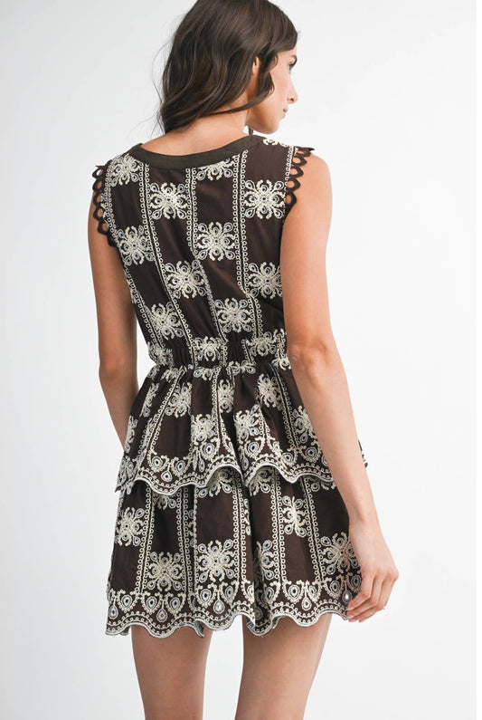 Jordan Embroidered Mini Dress
