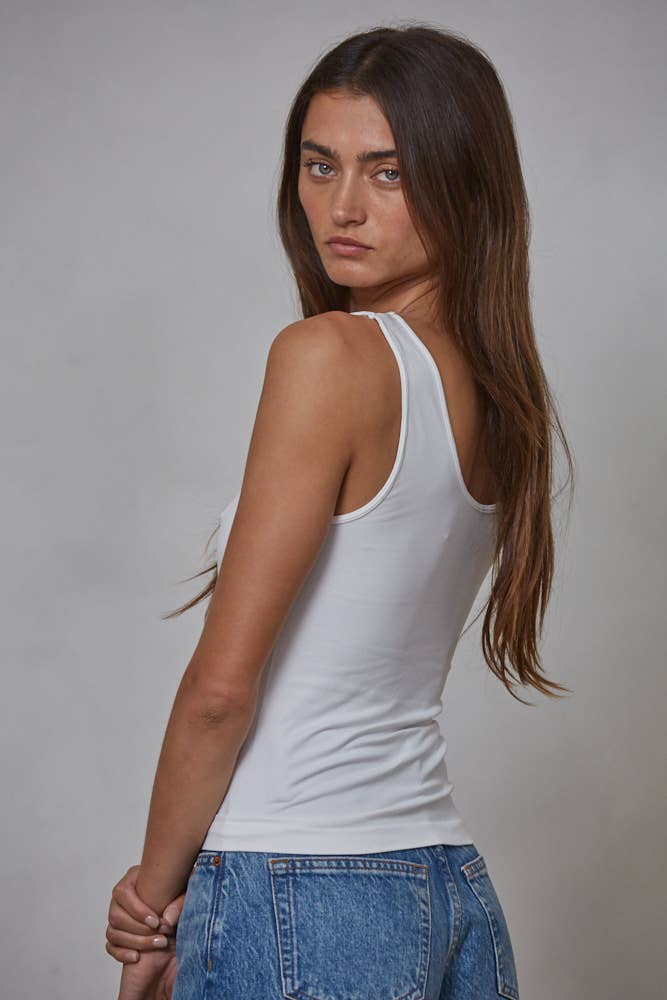 Kasey Seamless Reverse U-V Neck Tank
