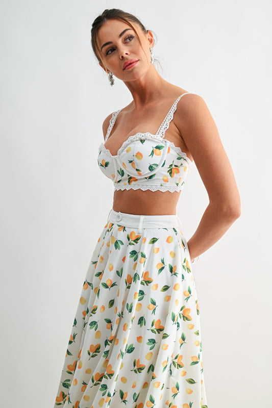 Citrus Bloom Bralette Top