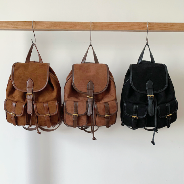 Avery Suede-Like Microfiber Leather Backpack