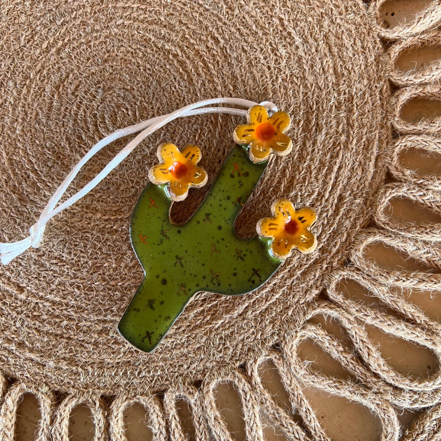 Saguaro Blossom Ceramic Ornaments