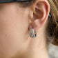 Gevrey Non-Tarnish Silver Hoop Earrings