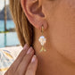 Pearlette 18K Gold Non-Tarnish Pearl Mermaid Tail Earrings