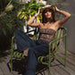 Dallas Floral Embroidered Bustier Top
