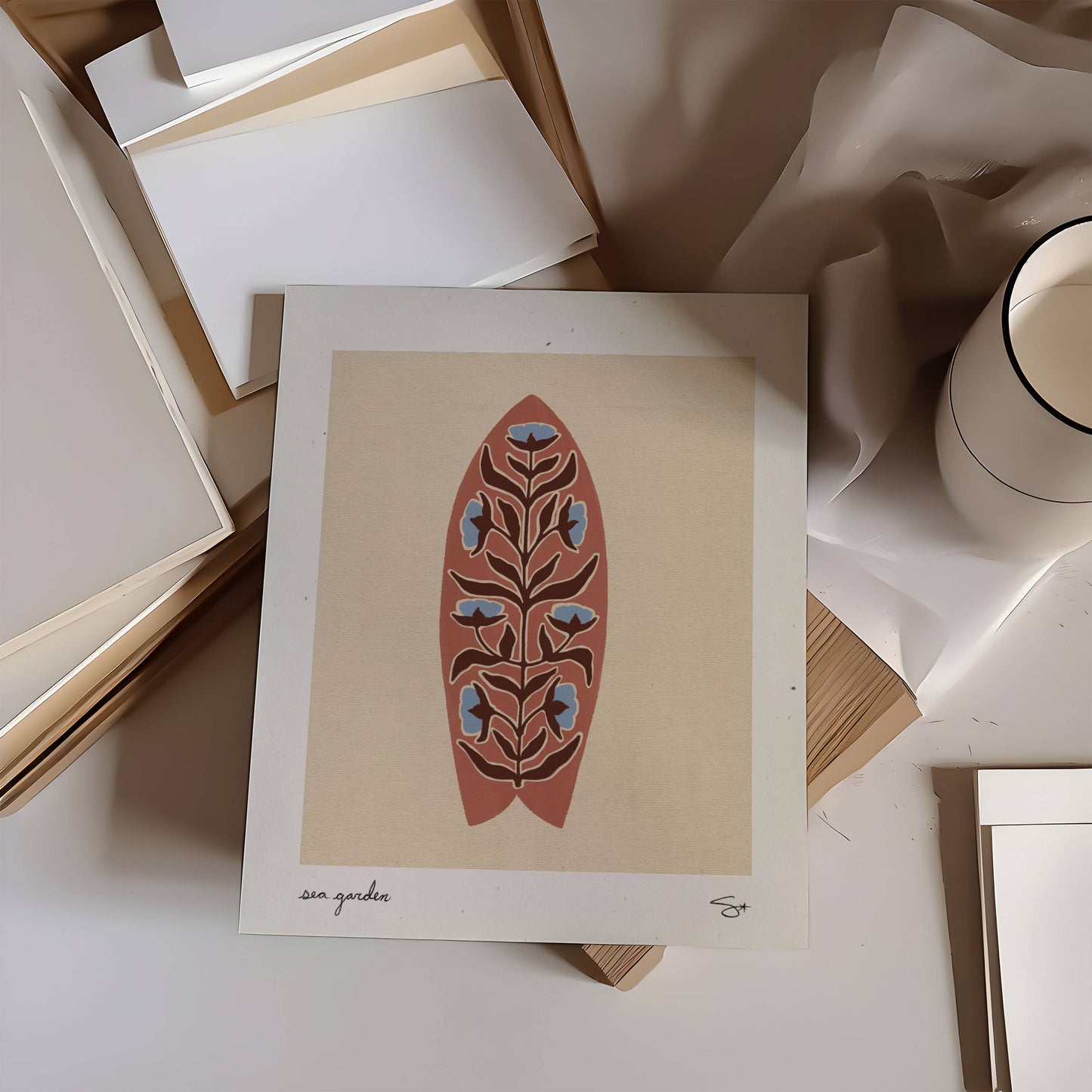 Surf Garden 2 | Surfboard Print