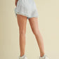 Palm Tree Active Shorts with Ruffle Trim