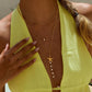 Santorini 18K Gold Non-Tarnish Star & Pearl Layered Necklace