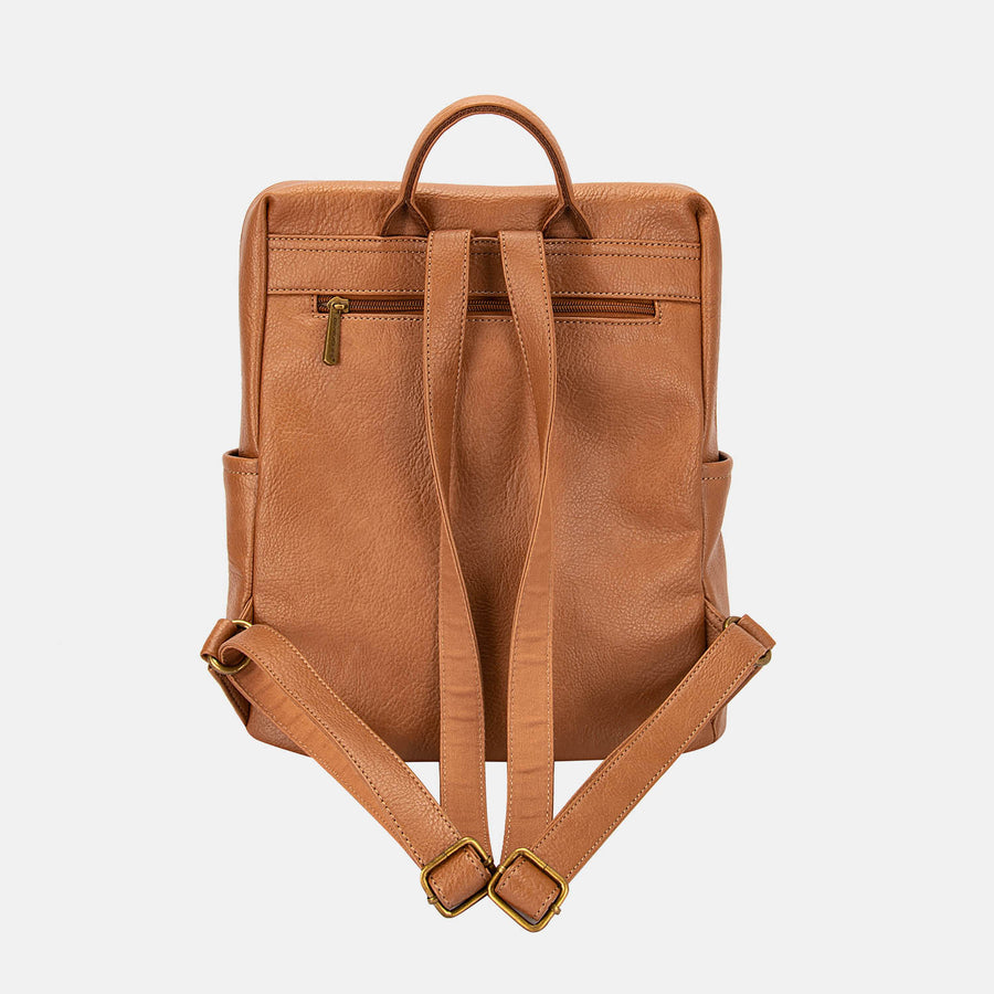 David Jones PU Leather Backpack Bag