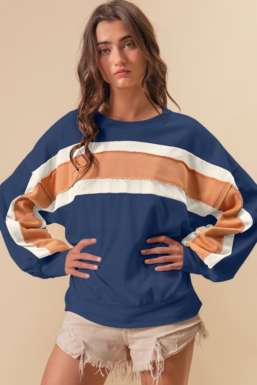 Ginger Color Block Sweatshirt