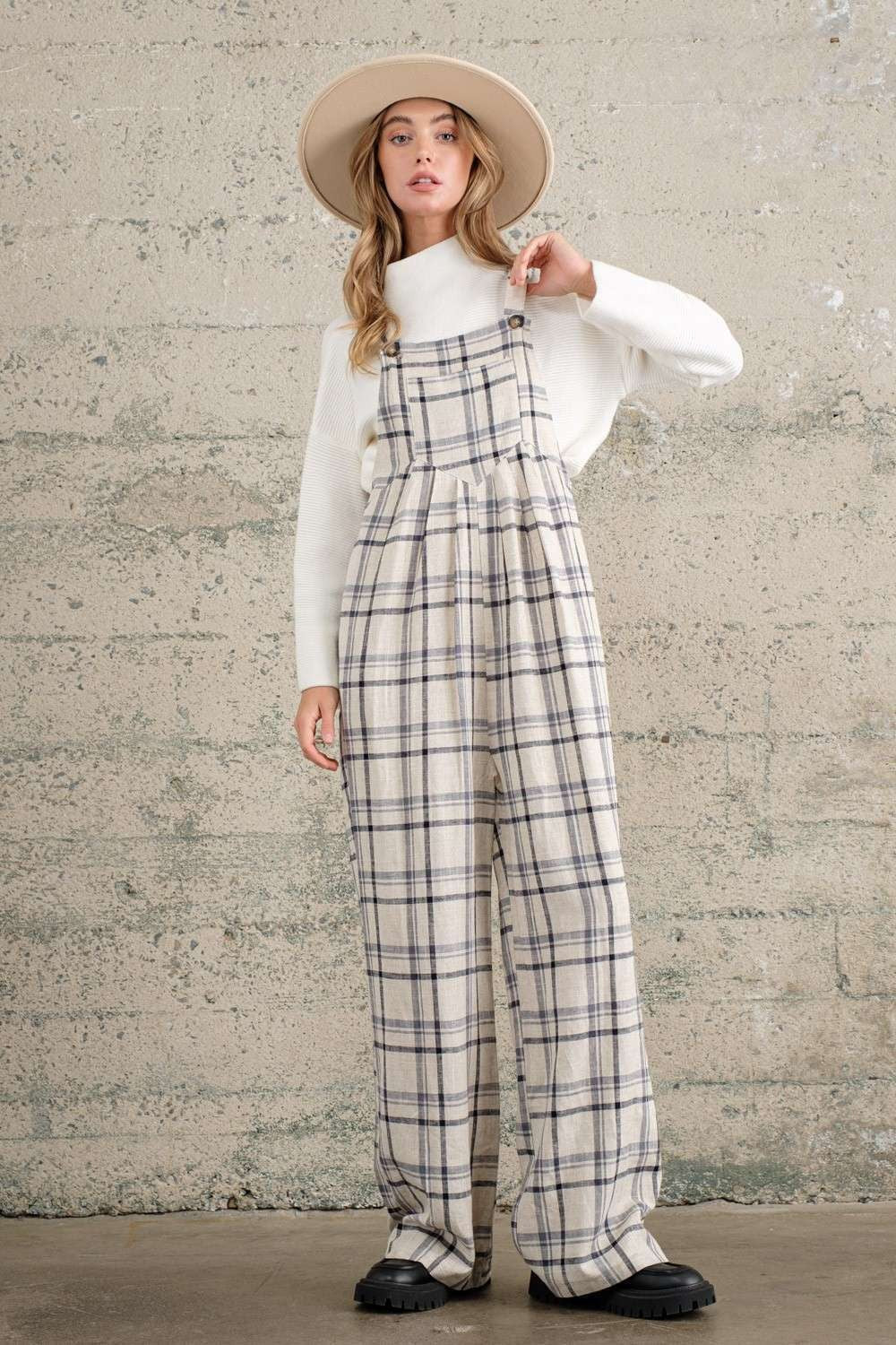 Jenson Plaid Overalls