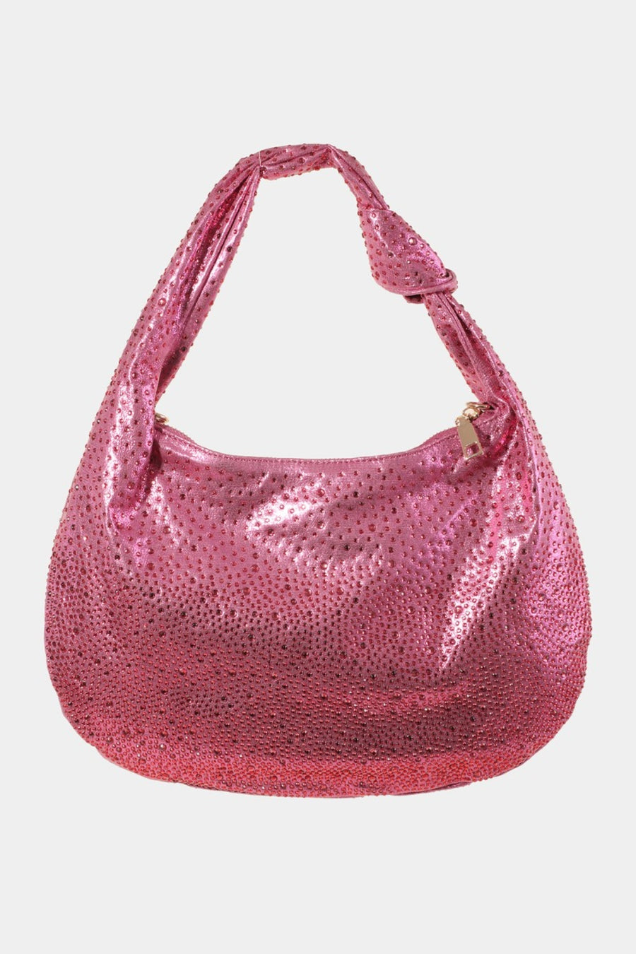 Bolso de mano con tachuelas de diamantes de imitación Fame