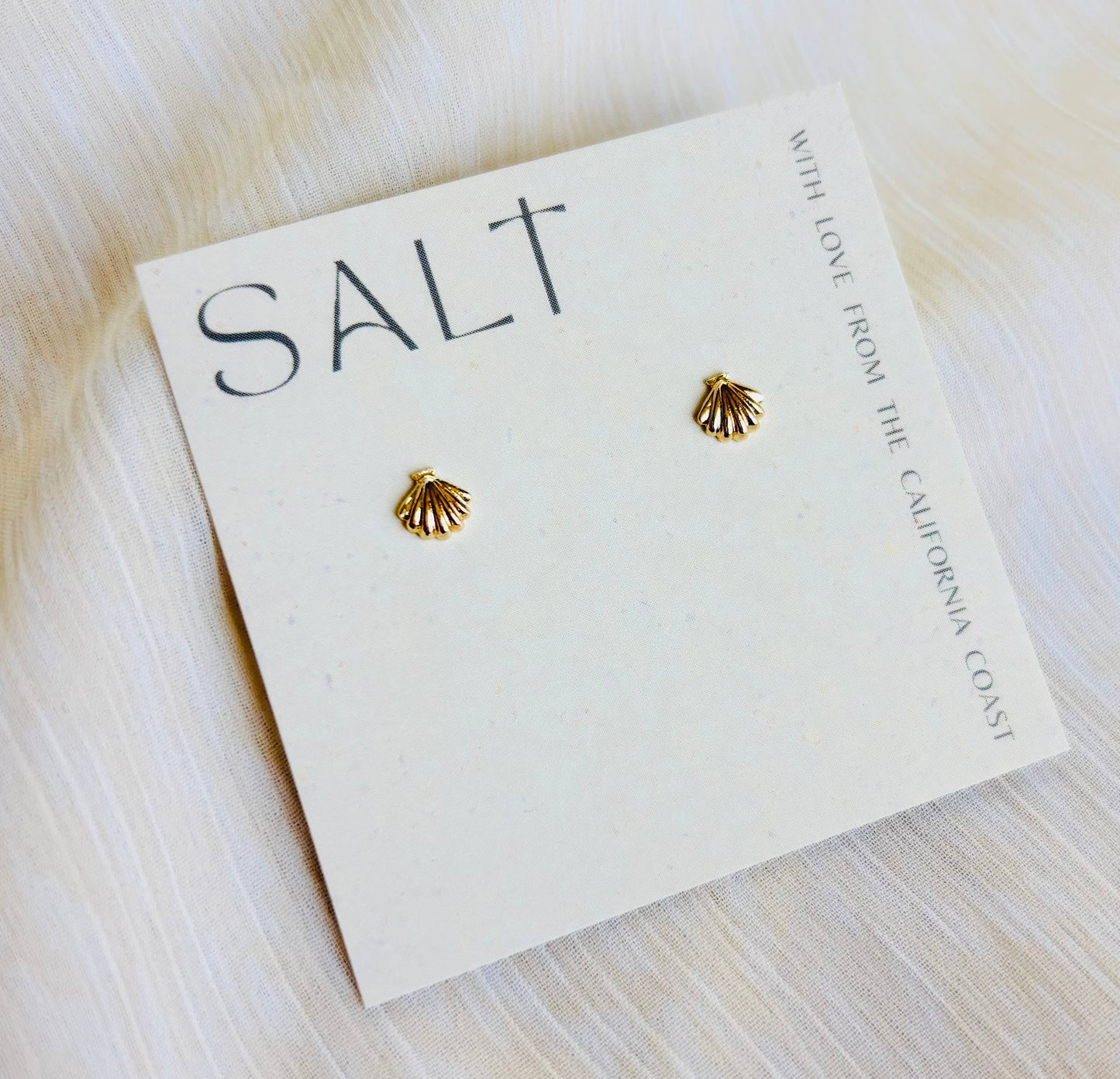 Seashell Studs - Gold
