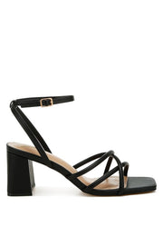 Alyona Low Block Heel Strappy Sandals