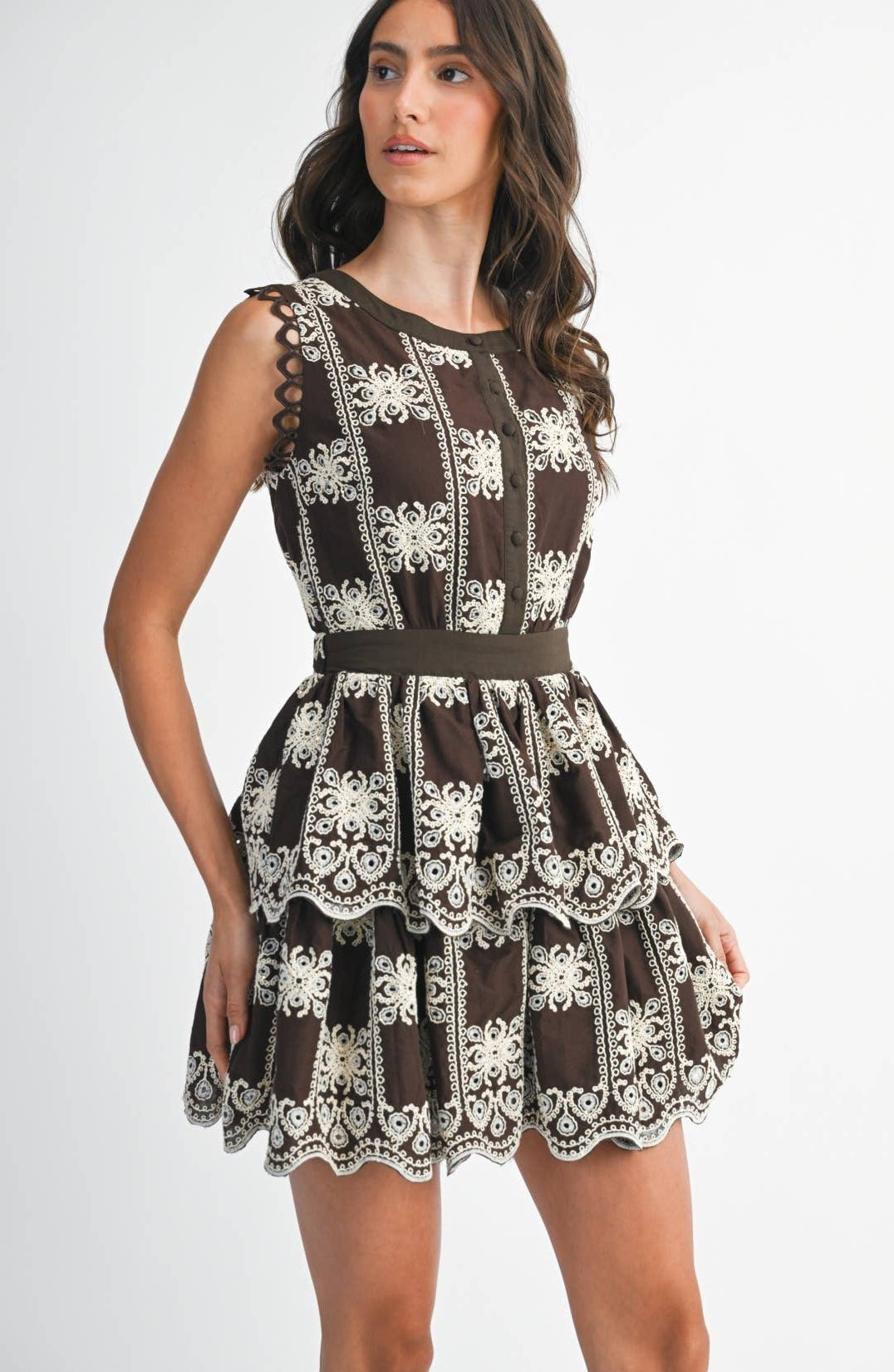 Jordan Embroidered Mini Dress