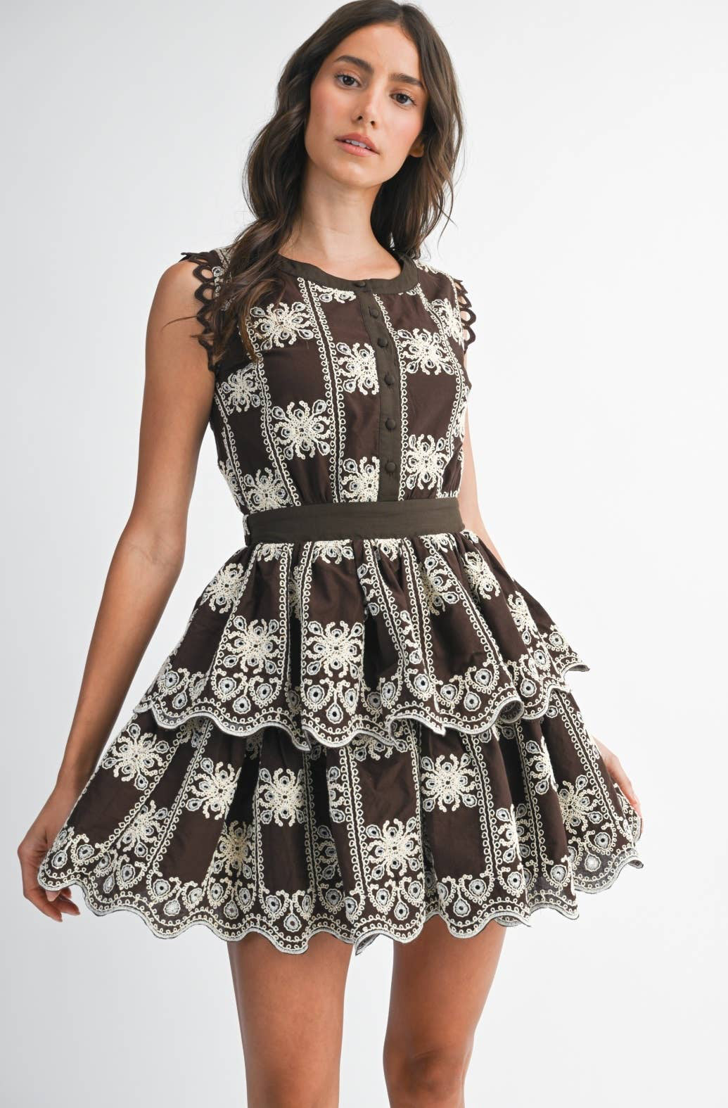 Jordan Embroidered Mini Dress