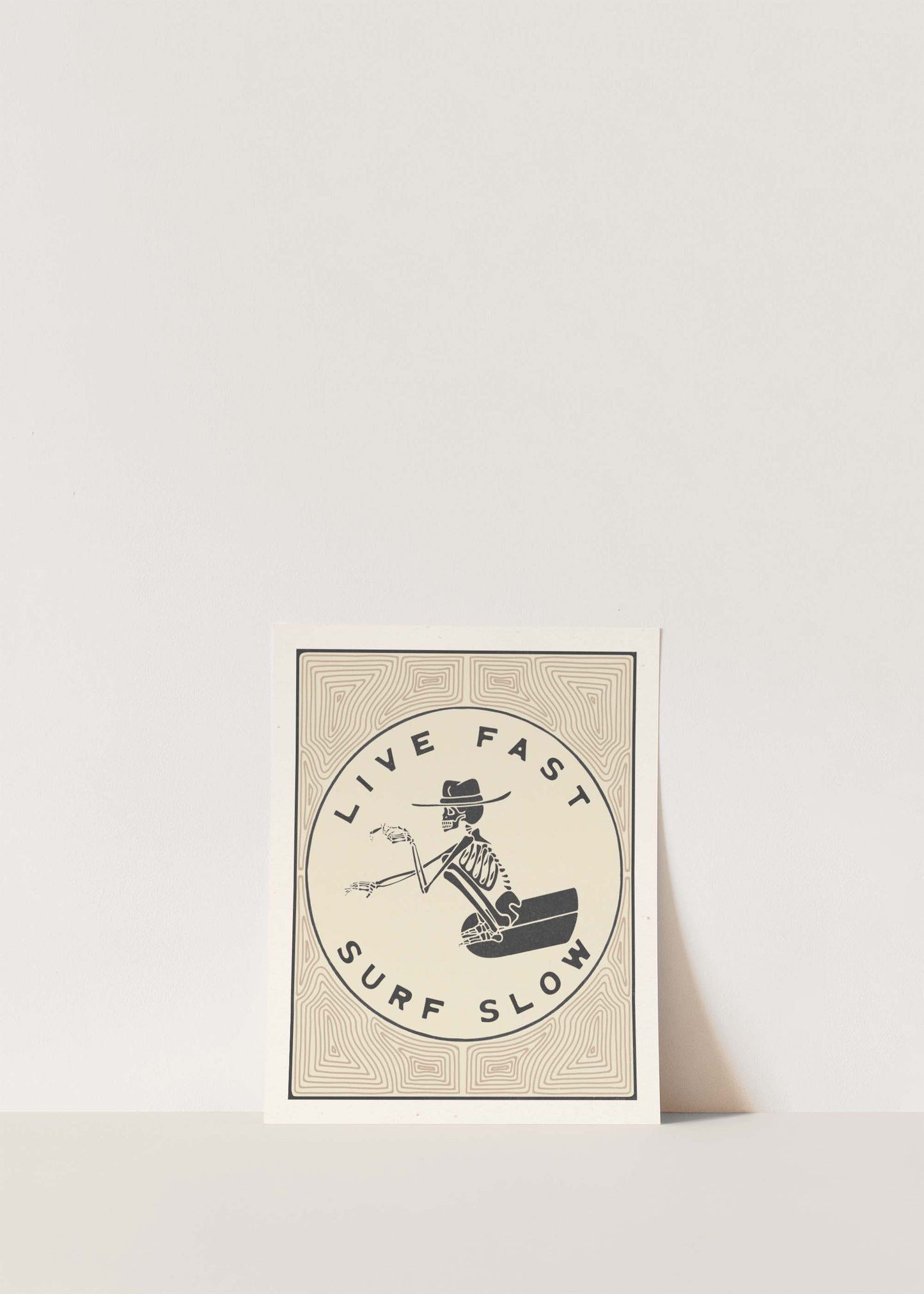 Live Fast Surf Slow | Surf Cowboy art print